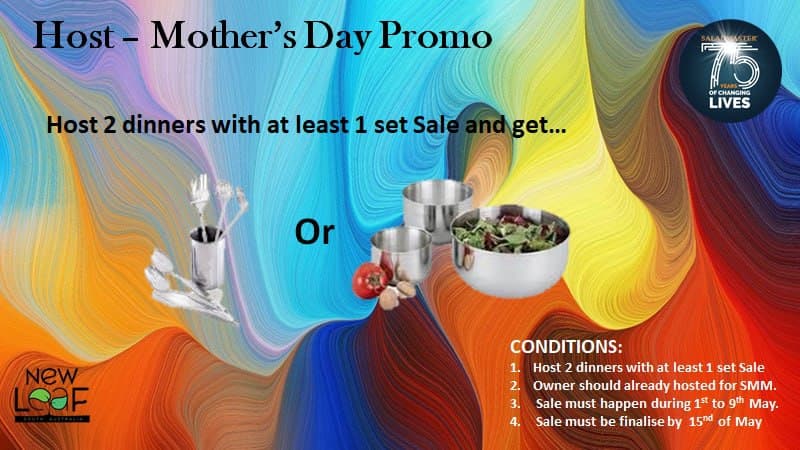 Saladmaster Mother's Day Promo for Hosts