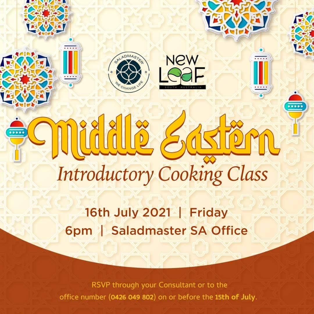 Free Cooking Class 16th of July 2021 6:00pm